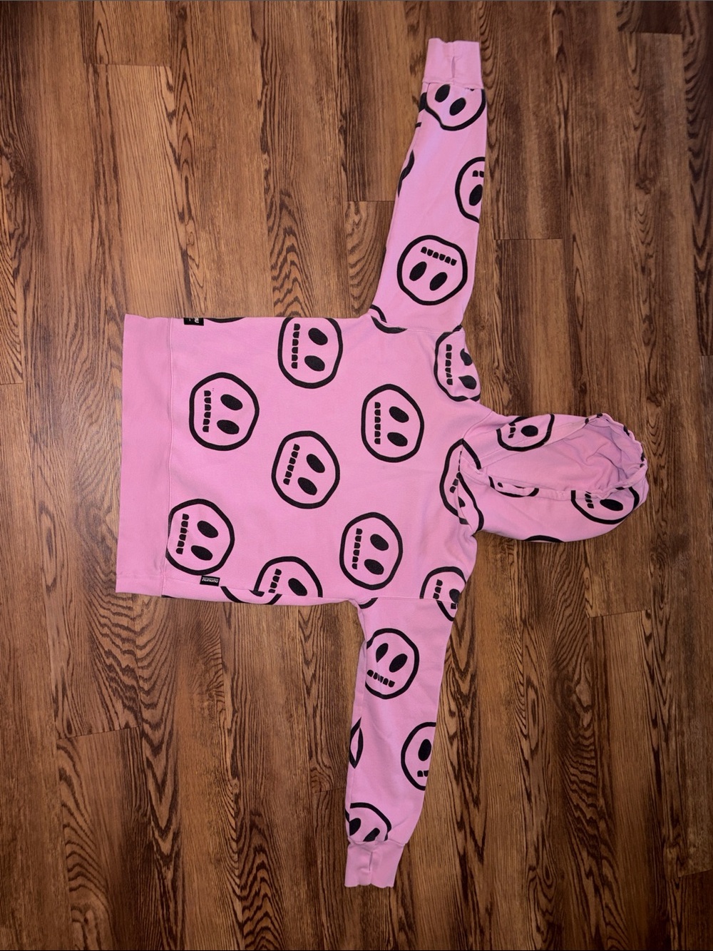 Pink Graphic Skull Hoodie